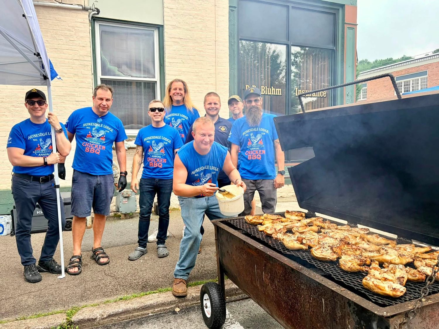 The Chicken BBQ crew on Main Street